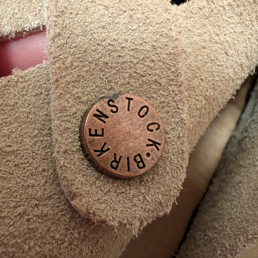 Birkenstock Boston Soft Footbed Suede Natural Tan Size 39 EUC - Picture 11 of 13